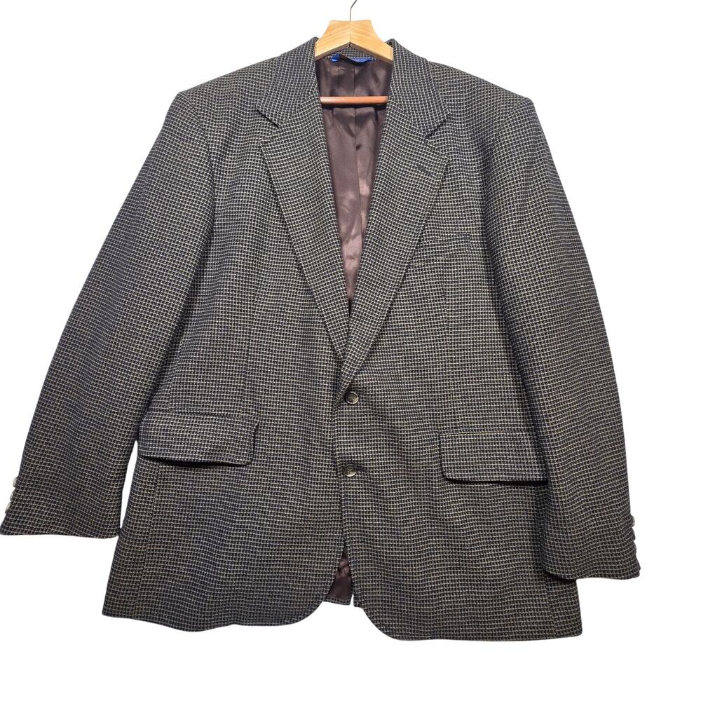 Men's Virgin Wool Tweed Blazer Size 46 Long